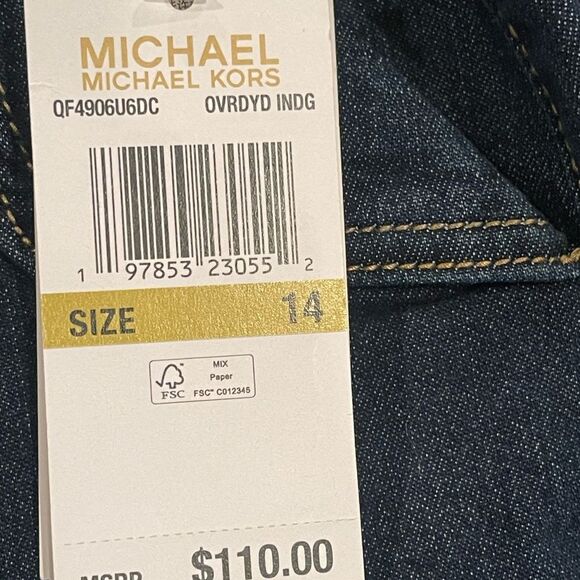 Micheal Kors Selma Bootcut Dark Blue Denim Jeans
Color: Indigo Size: 14 - Picture 10 of 11